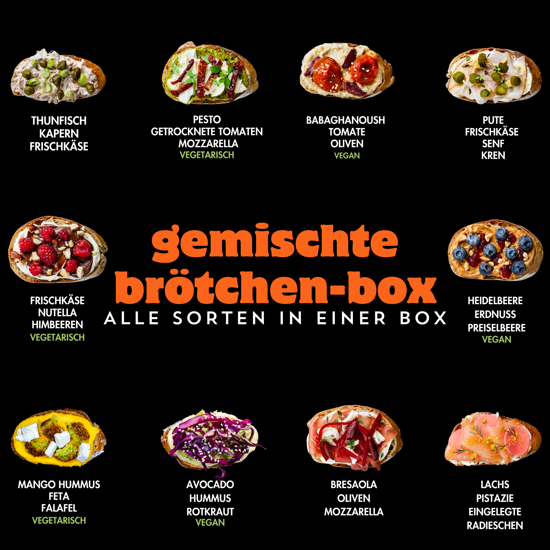 gemischte brötchen box überischt