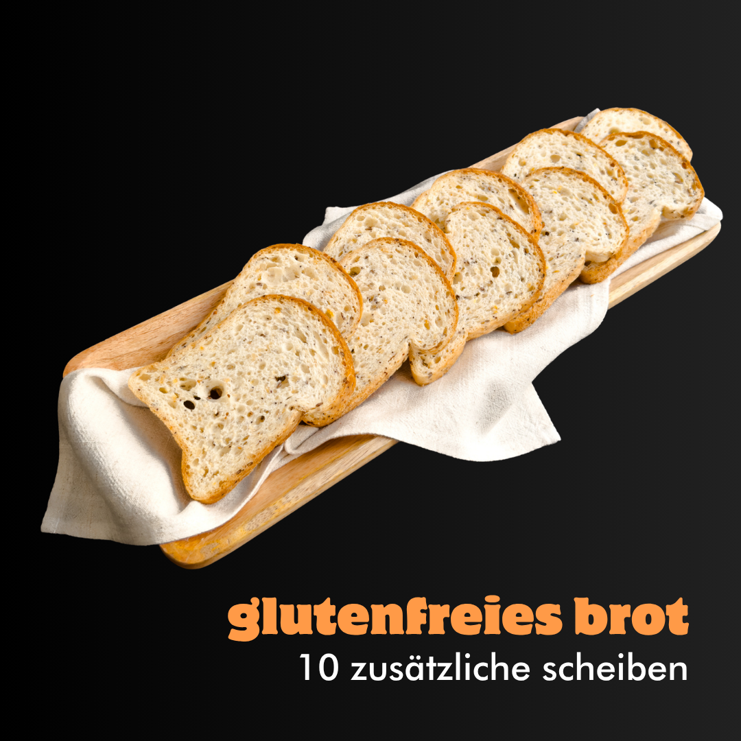 10 zusätzliche Scheiben glutenfreies Brot